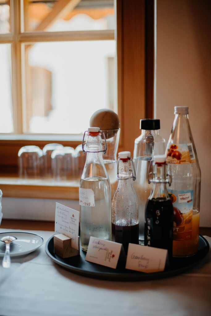 Ederhias Slow Food Frühstück Säfte